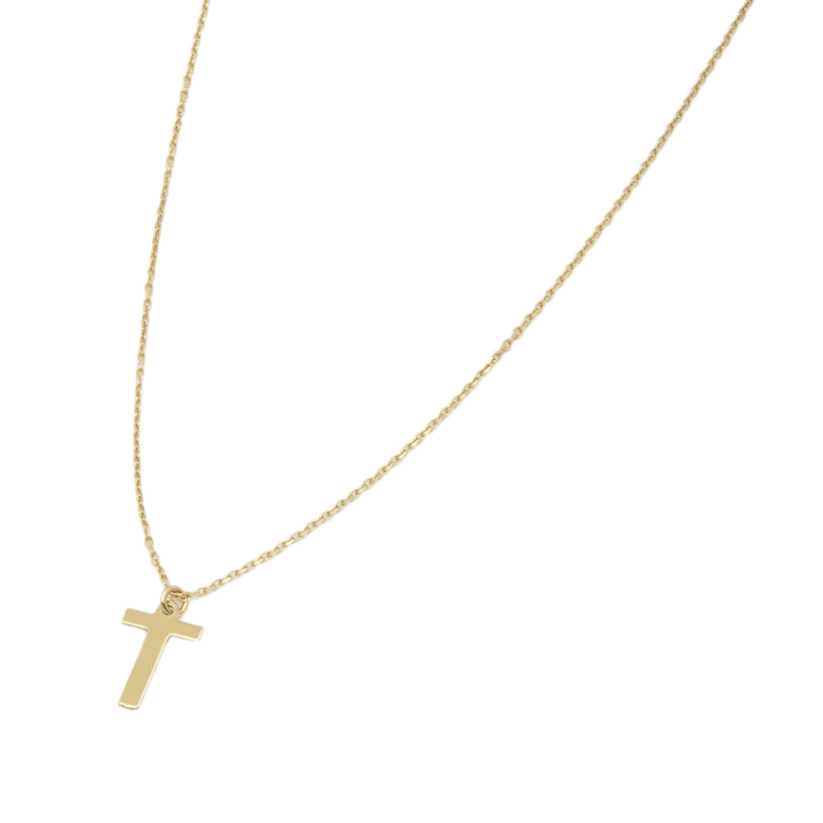 CATENINA CON CIONDOLO CROCE IN ORO GIALLO 18 KT-1