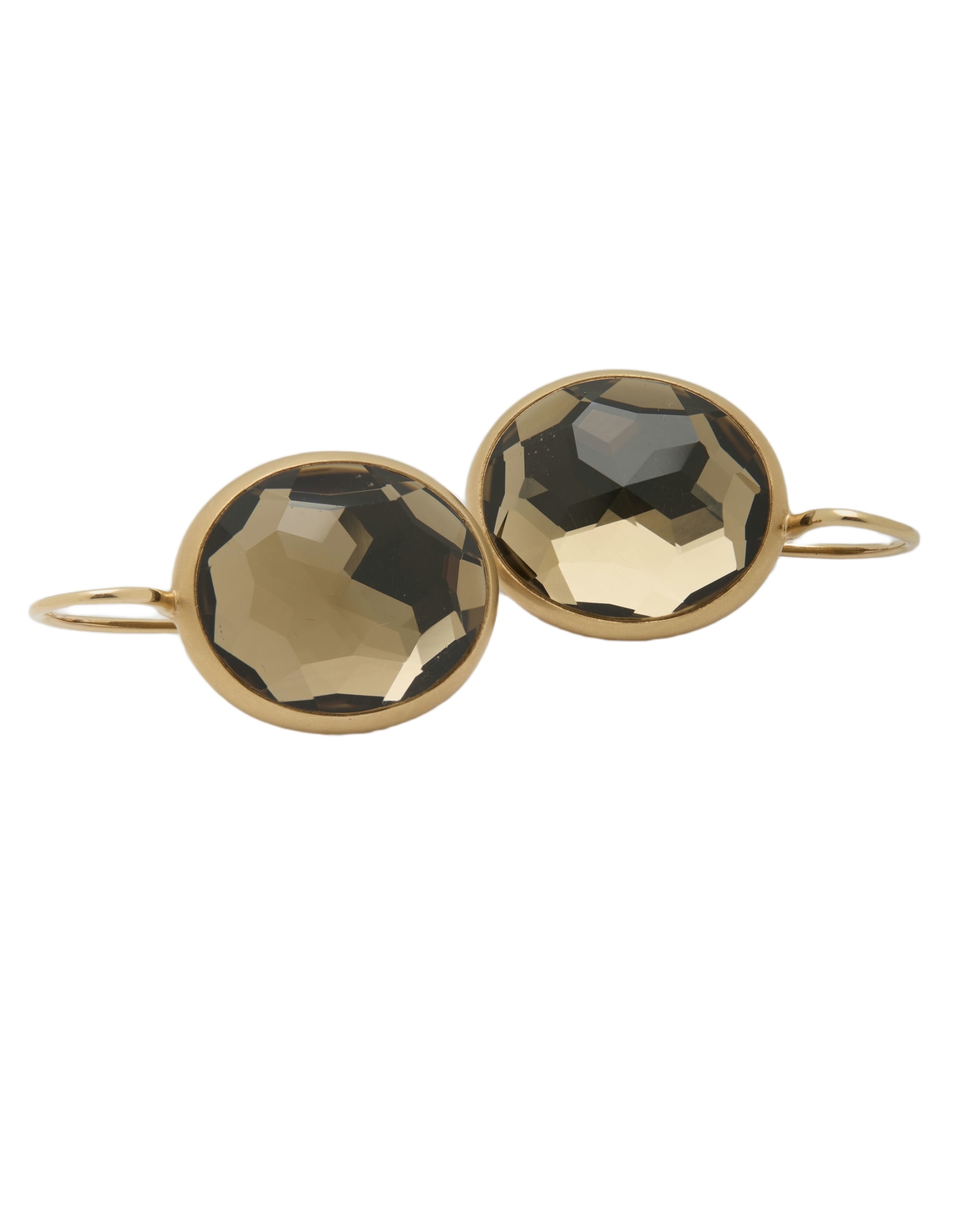 Orecchini Pomellato narciso oro con quarzo fumè-1