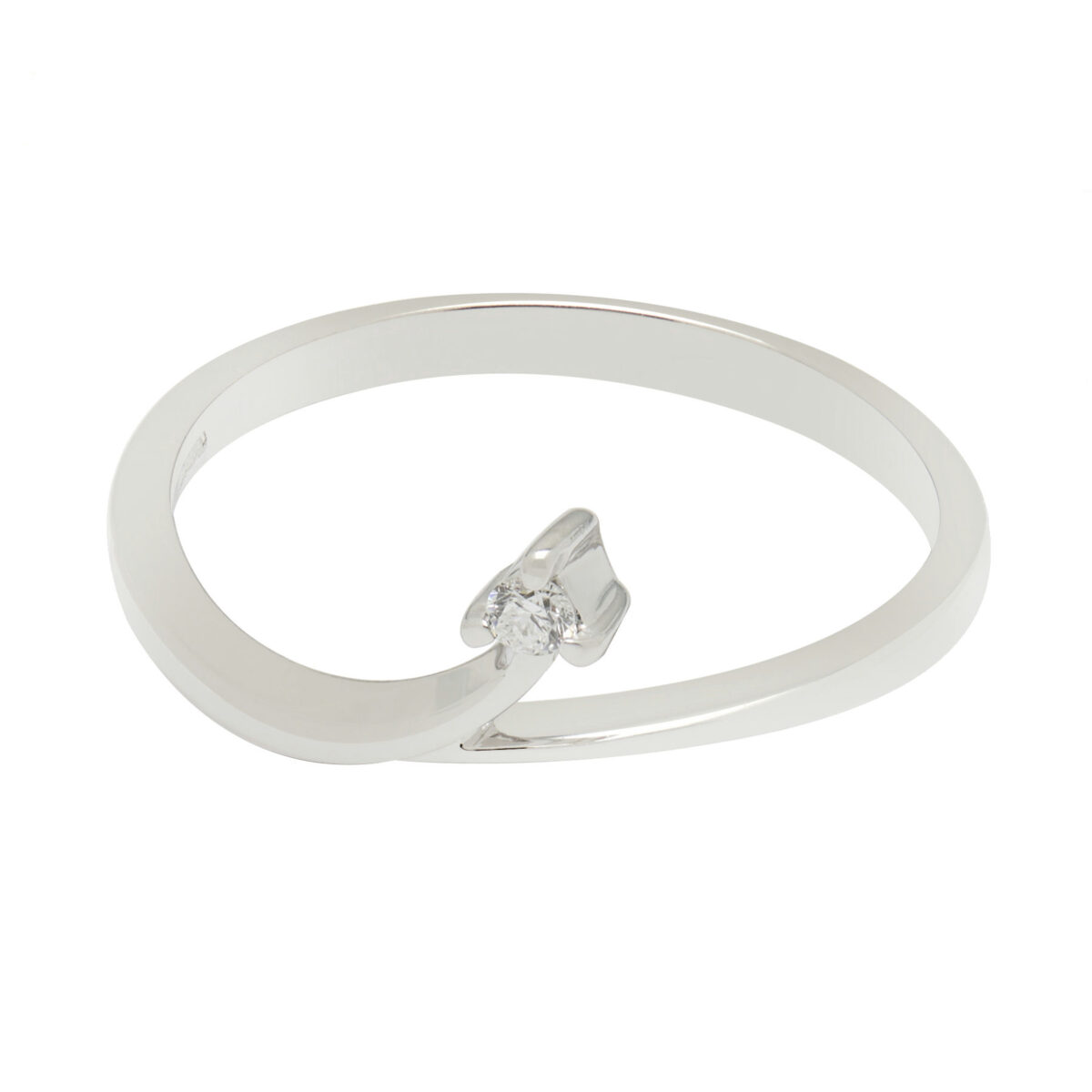 anello in oro bianco con diamante 0,03 ct (1)
