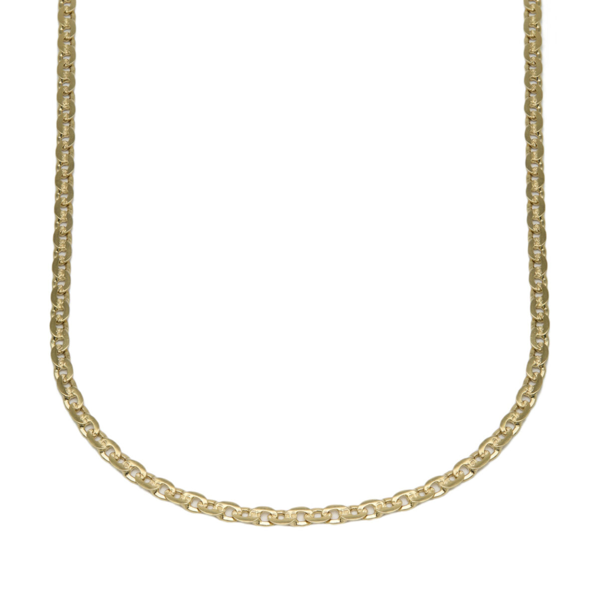 COLLANA MAGLIA OTTO LUCIDA E PUNTINATA IN ORO GIALLO 18 KT-1