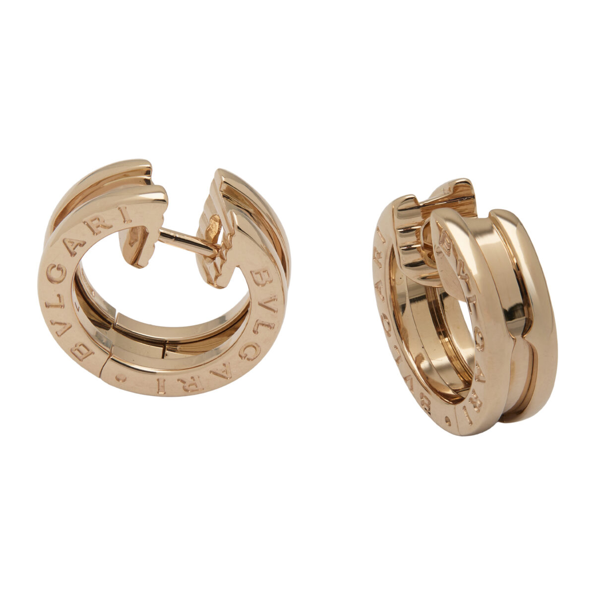 Orecchini cerchio bulgari bzero1 in oro rosa-1