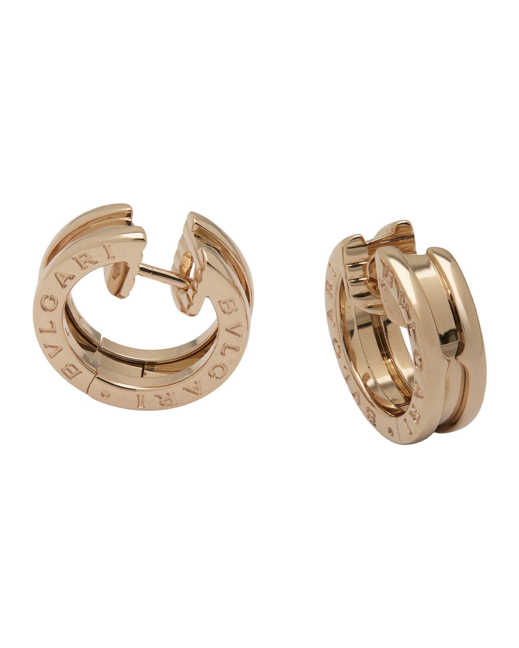 Orecchini cerchio bulgari bzero1 in oro rosa-1