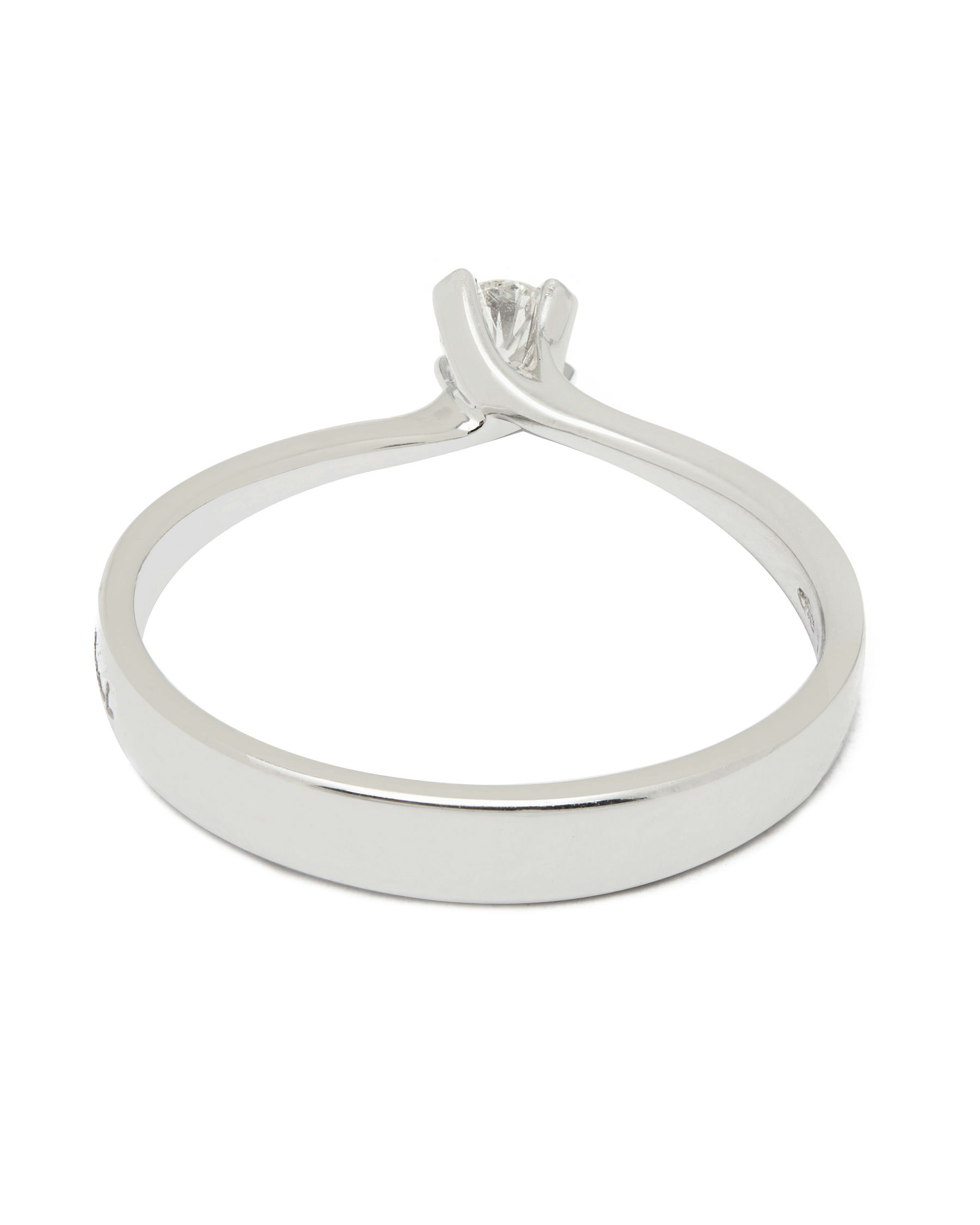 anello solitario Salvini in oro bianco con diamante 0,15 ct (3)