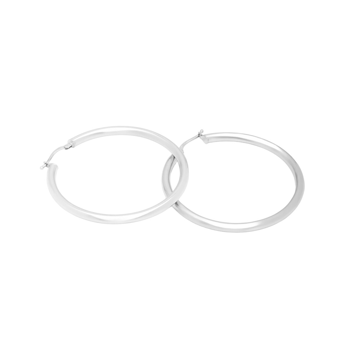 Orecchini cerchio oro bianco-1