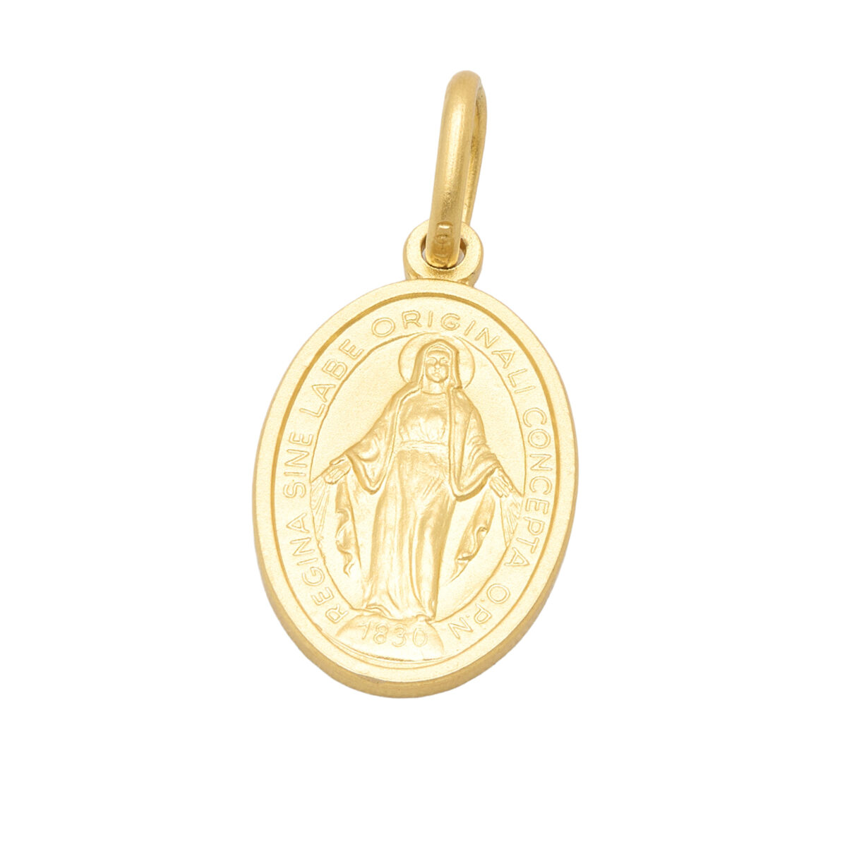 Ciondolo madonna di lourdes in oro giallo 18 kt-1