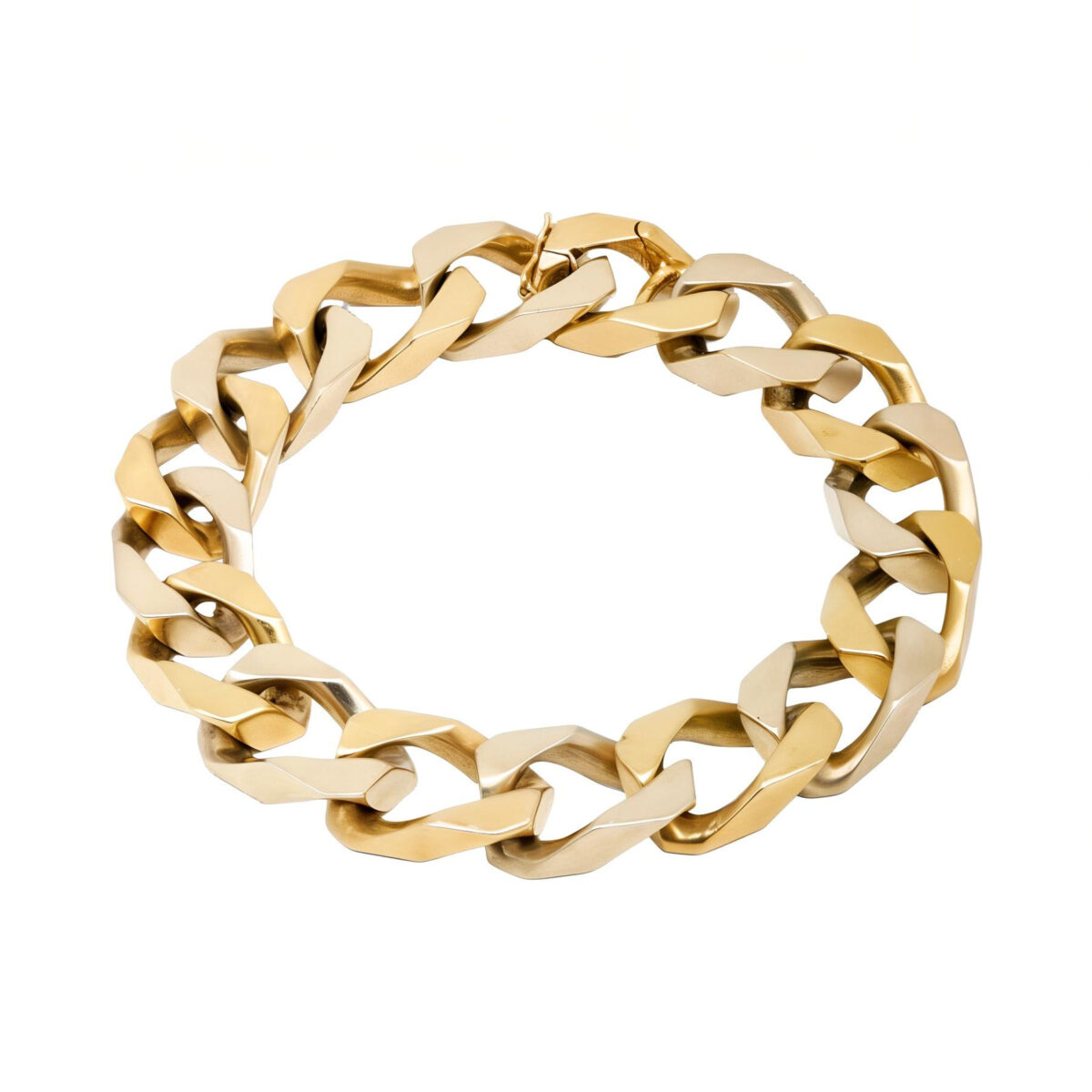 Bracciale di nicoli scola maglia groumette oro bianco e giallo-1