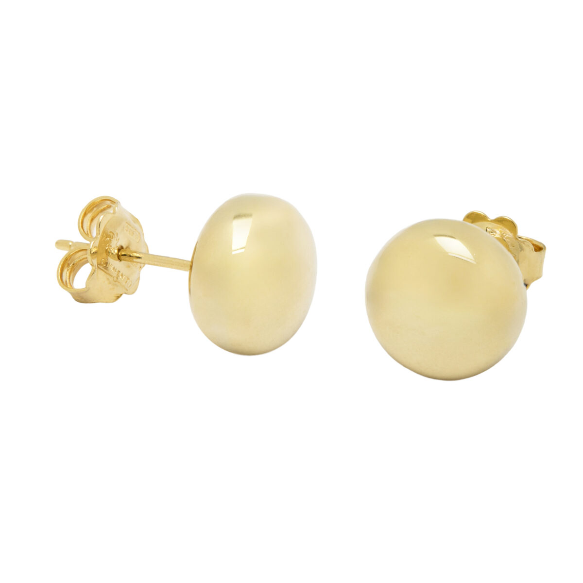 Orecchini a bottone chimento in oro giallo 18 kt-1