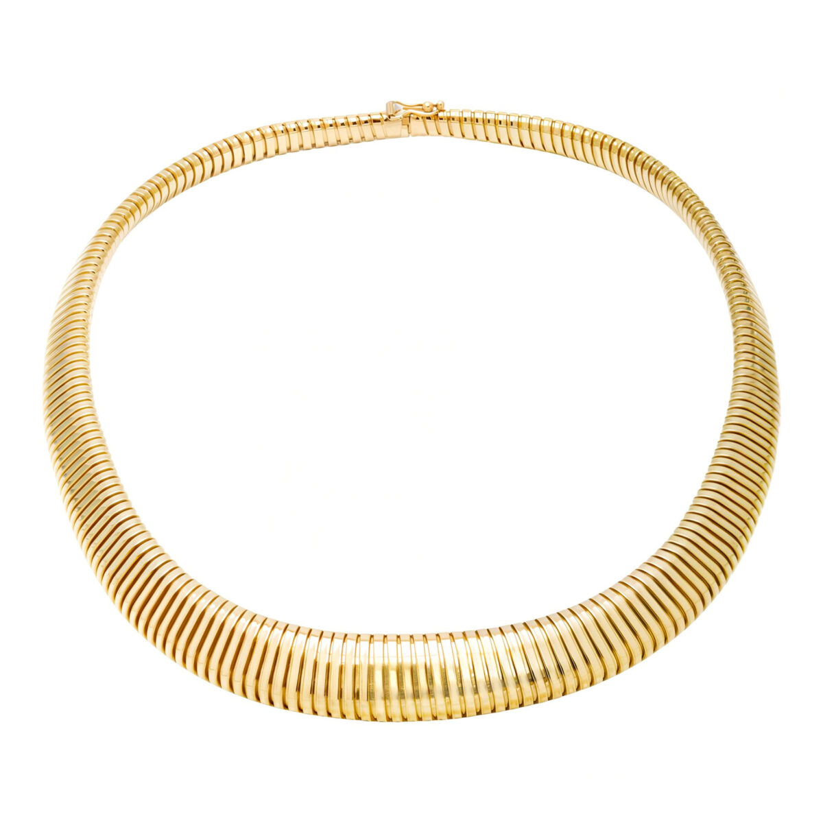 Girocollo maglia tubogas in oro giallo-1