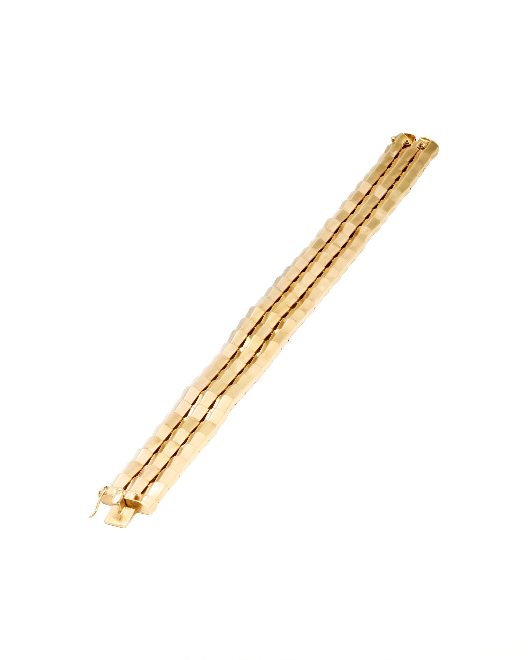 Bracciale vintage maglia dragon in oro rosa-2