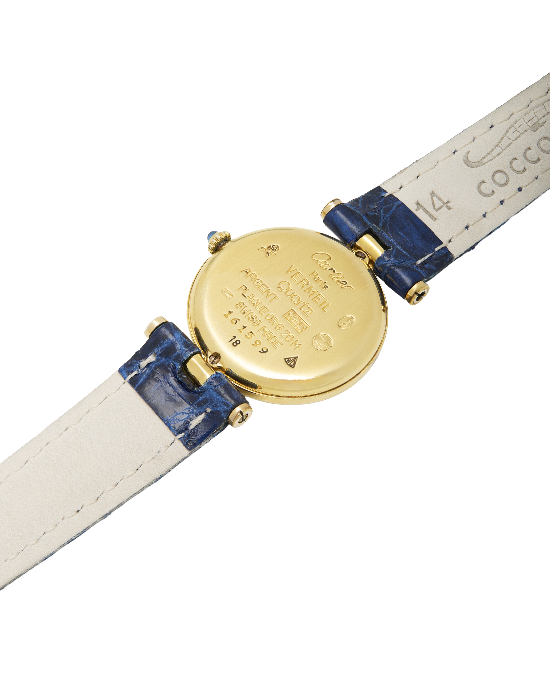 Cartier vendome must de cartier vermeil quartz 24 trinity color dial-5