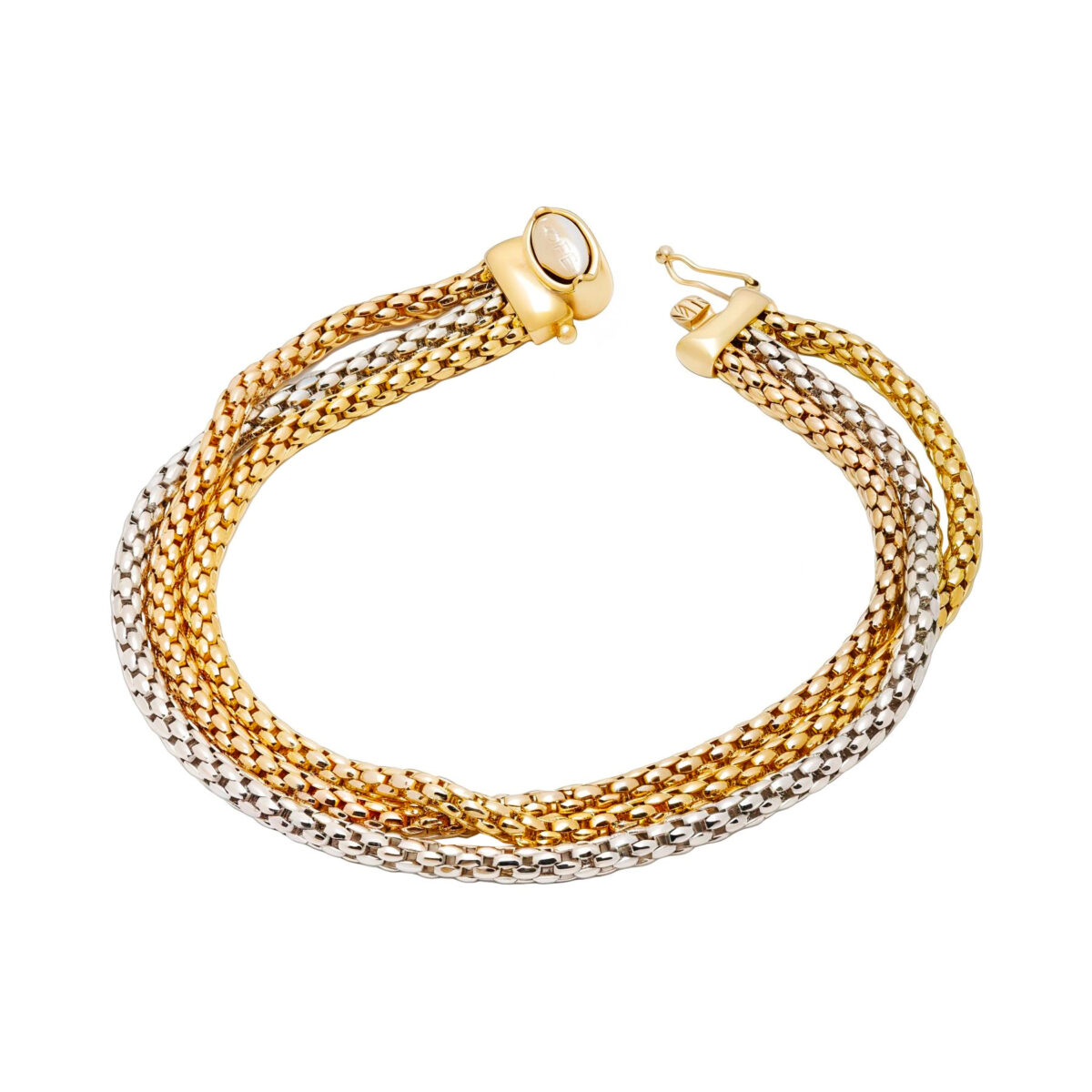 Bracciale fope tre fili tre ori-1