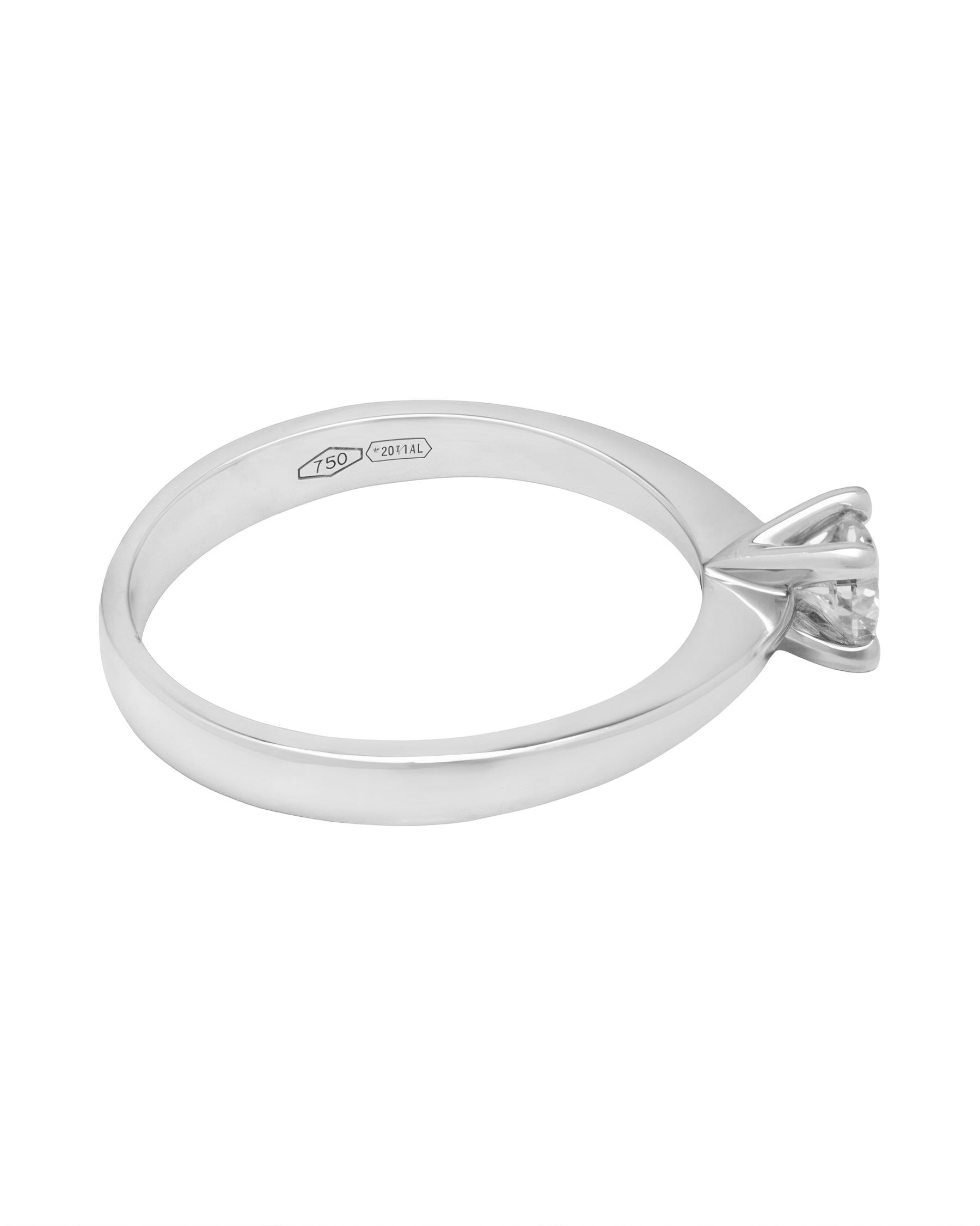Anello solitario leopizzo in oro bianco con diamante 0,30 ct-2