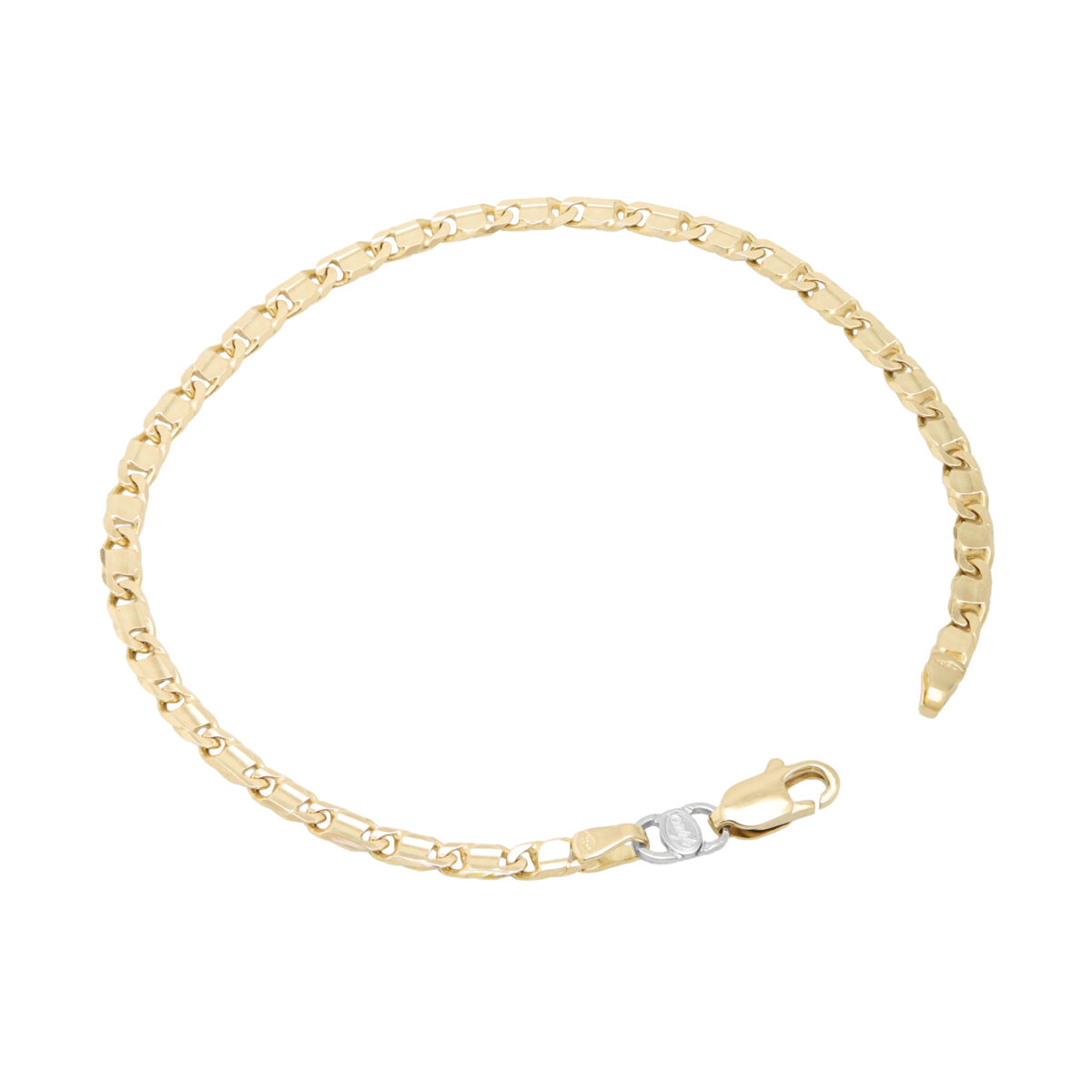 Bracciale maglia pernice piena in oro giallo 18 kt-1