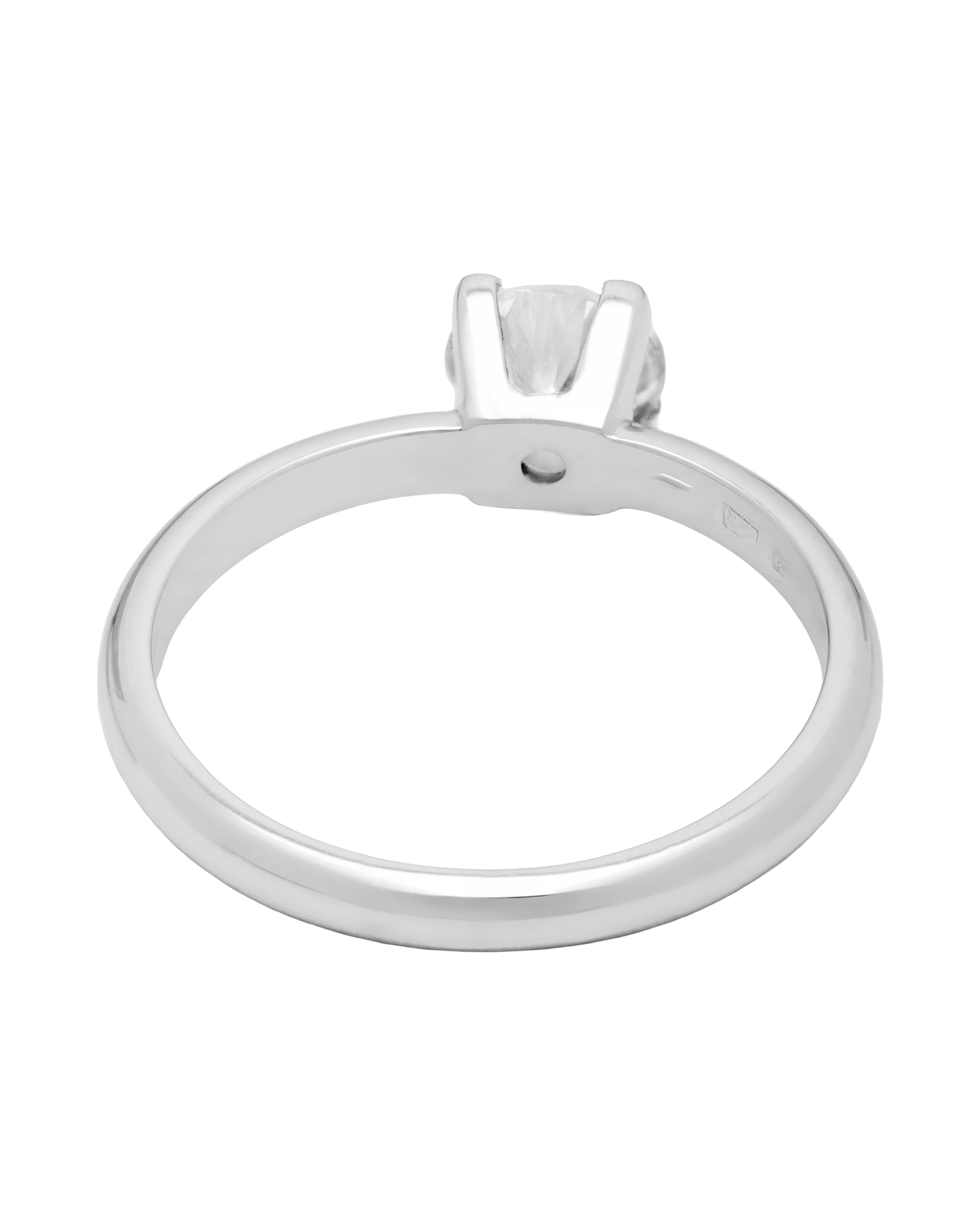 Anello solitario in oro bianco con diamante 0,85 ct-3