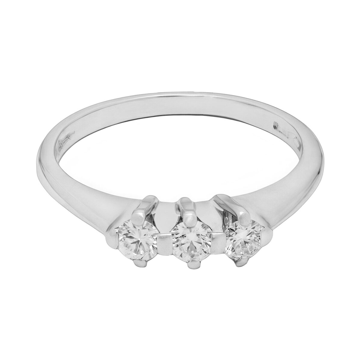Anello trilogy con diamanti 0,30ct-1