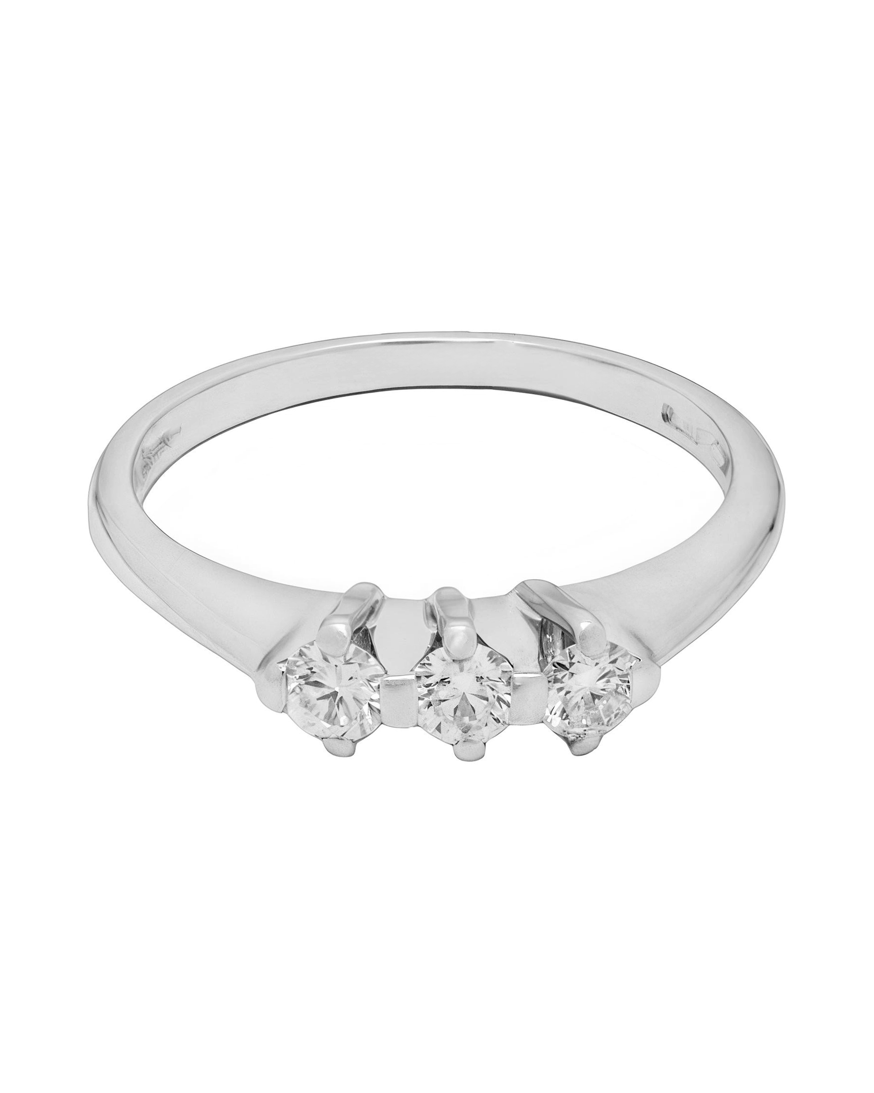 Anello trilogy con diamanti 0,30ct-1