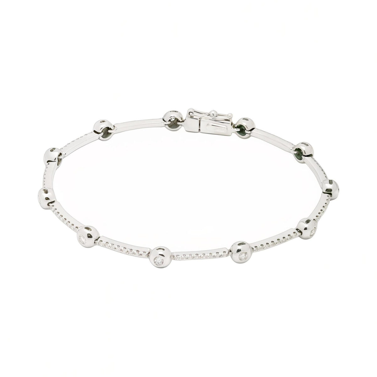 Bracciale tennis in oro bianco e diamanti 0,57 ct-1