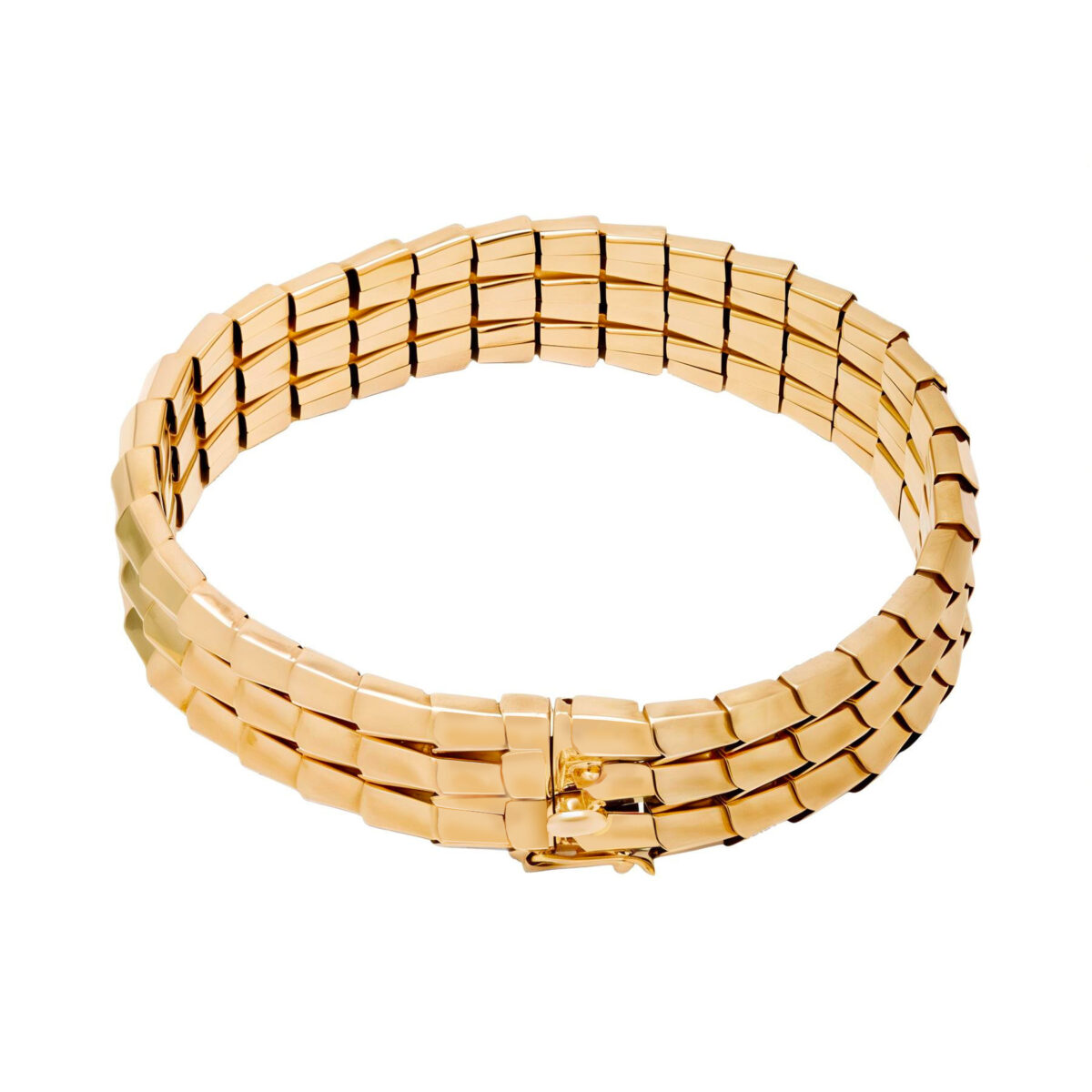 Bracciale vintage maglia dragon in oro rosa-1