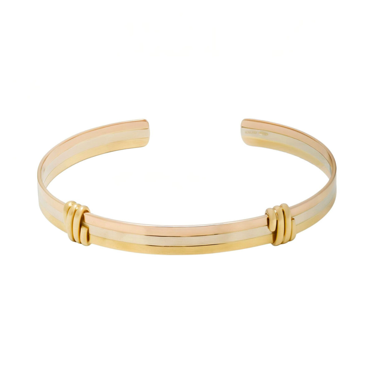 Bracciale rigido tre ori-1