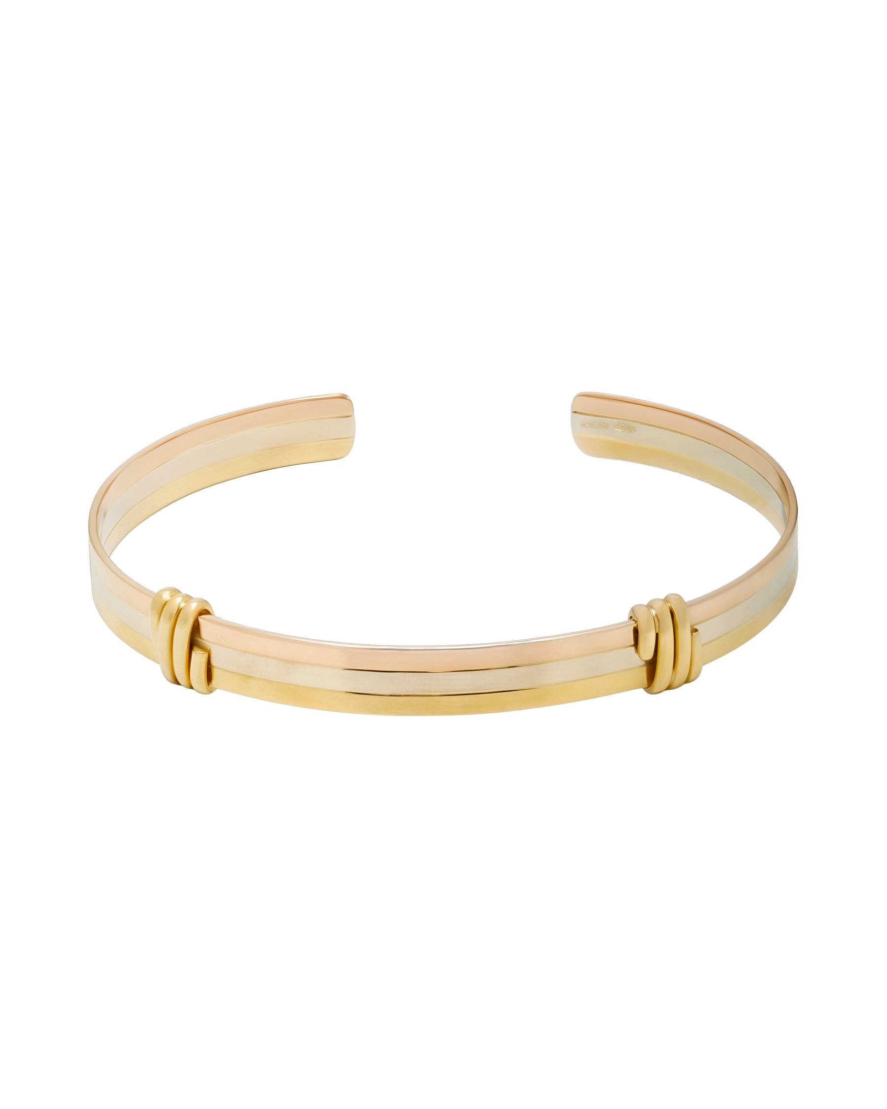 Bracciale rigido tre ori-1