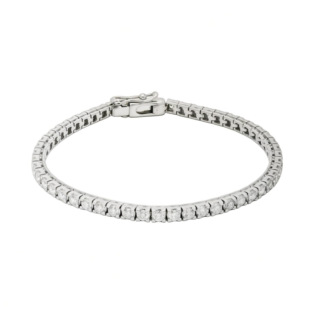 Bracciale tennis in oro bianco con diamanti 2,08 ct-1
