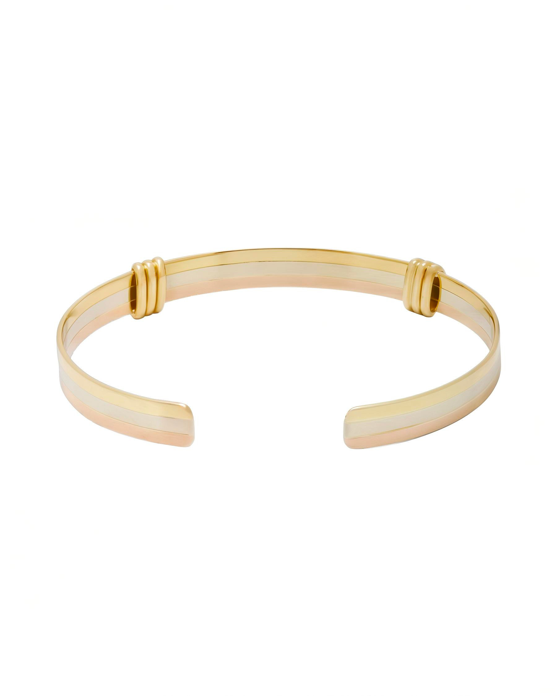 Bracciale rigido tre ori-3
