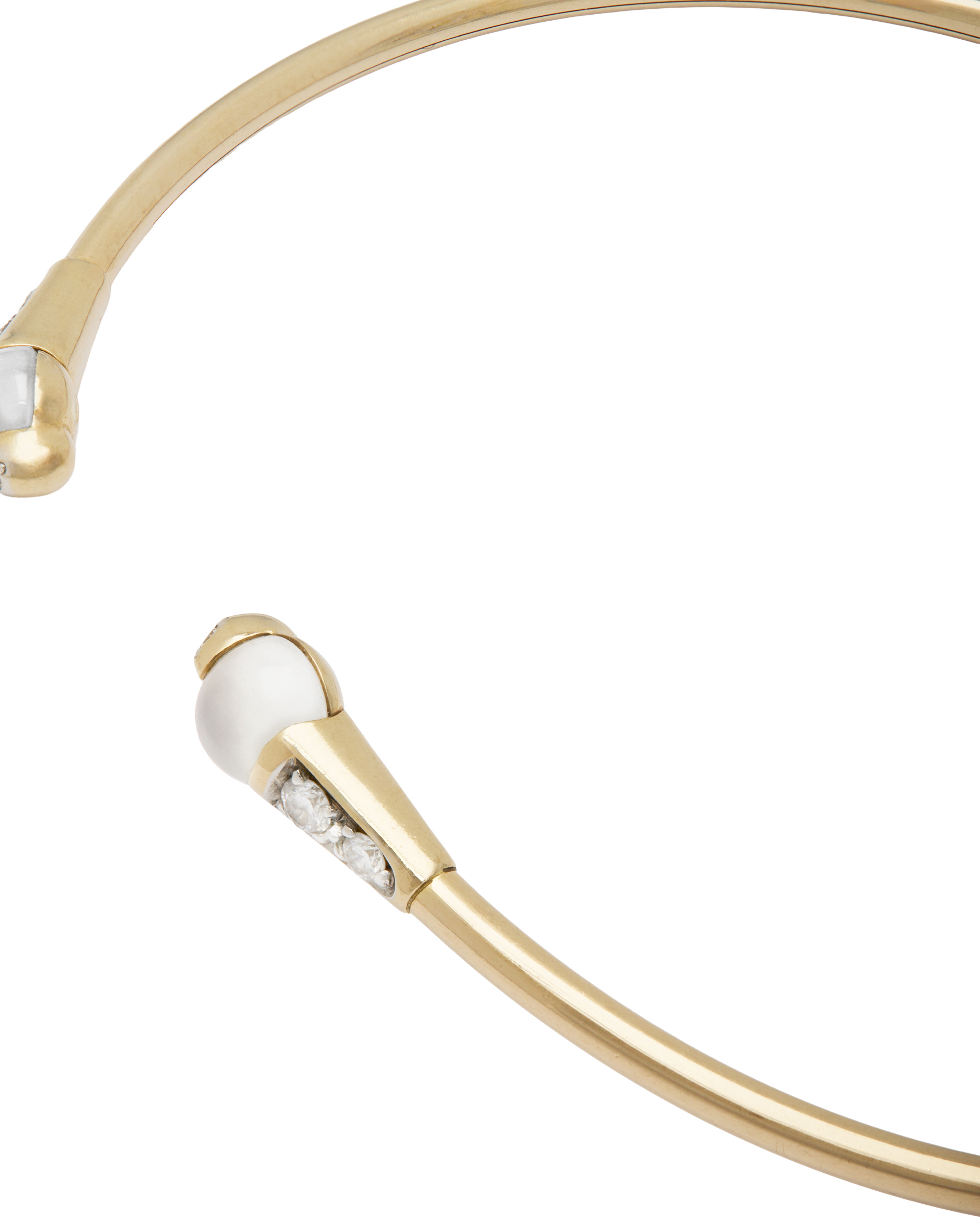 Bracciale pomellato m'ama non m'ama pietra di luna e diamanti-3