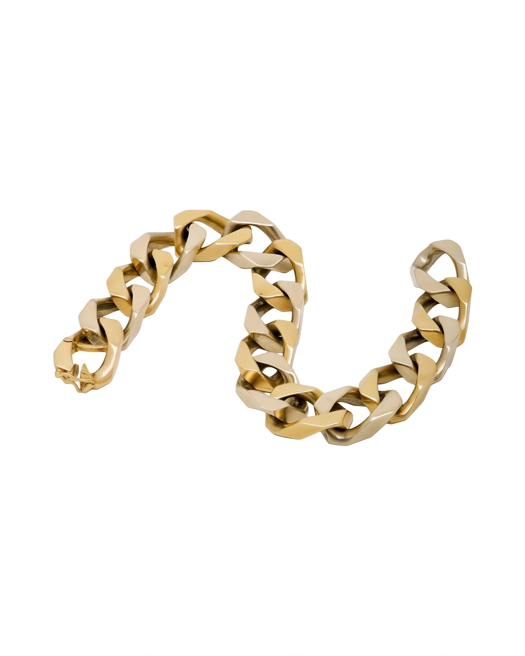 Bracciale di nicoli scola maglia groumette oro bianco e giallo-2