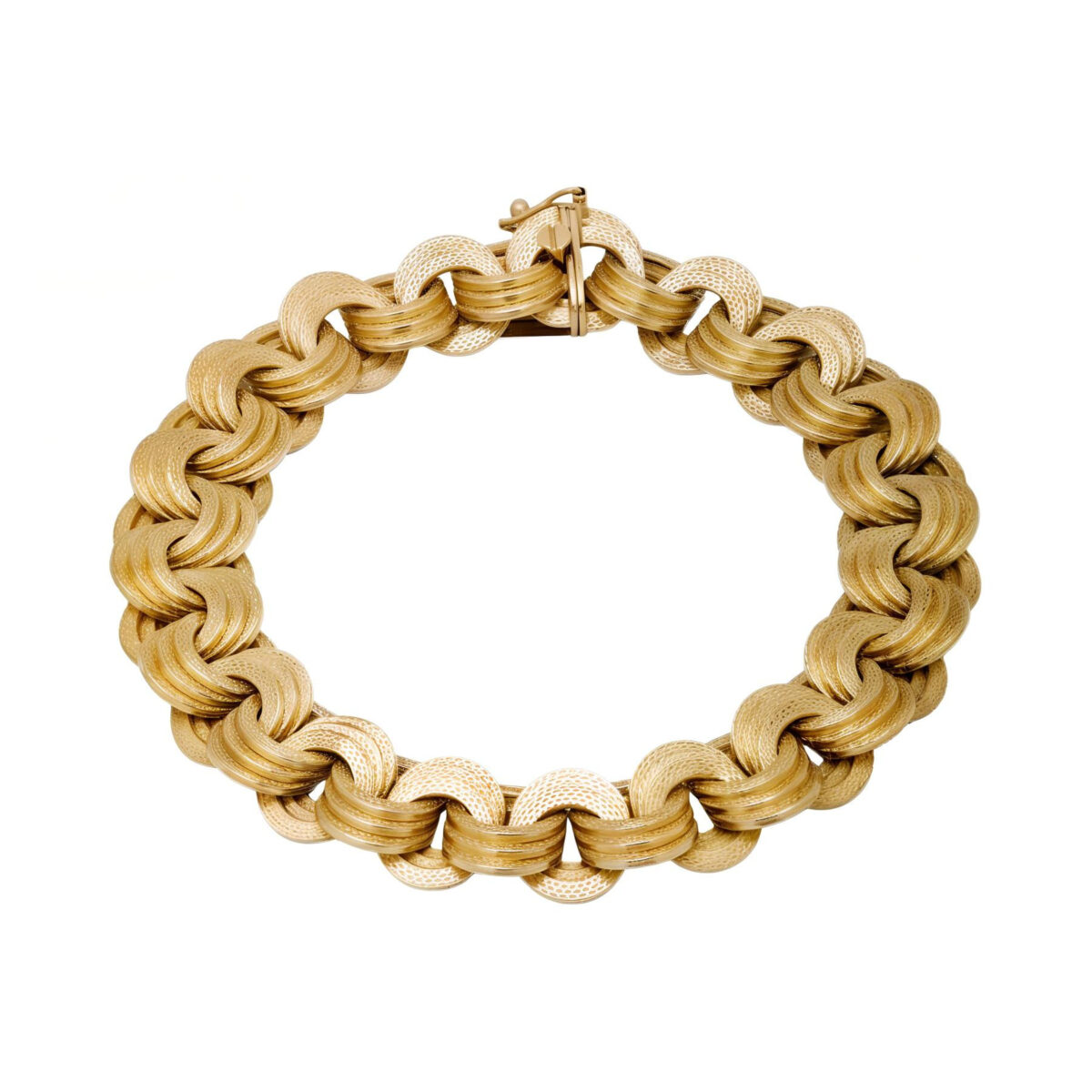 Bracciale maglie tonde n.marchisio in oro giallo-1
