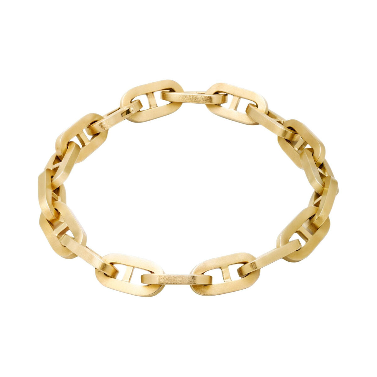 Bracciale big maglia marina oro giallo satinato-1